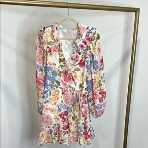 En Saison - Floral Ruffle Wrap Dress